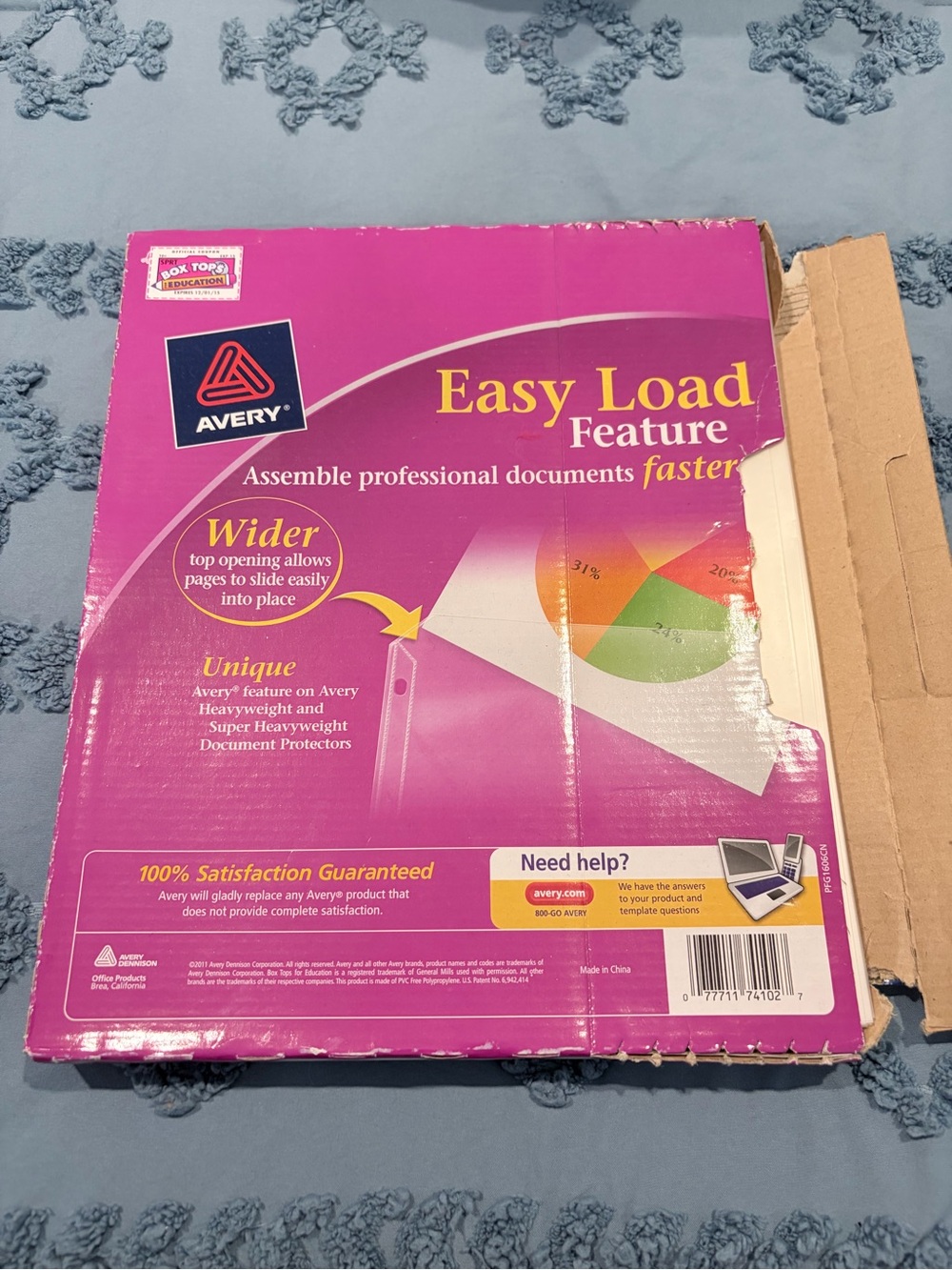 Avery Document Sheet Protectors - Filing Sleeves-open and partially used